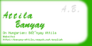 attila banyay business card